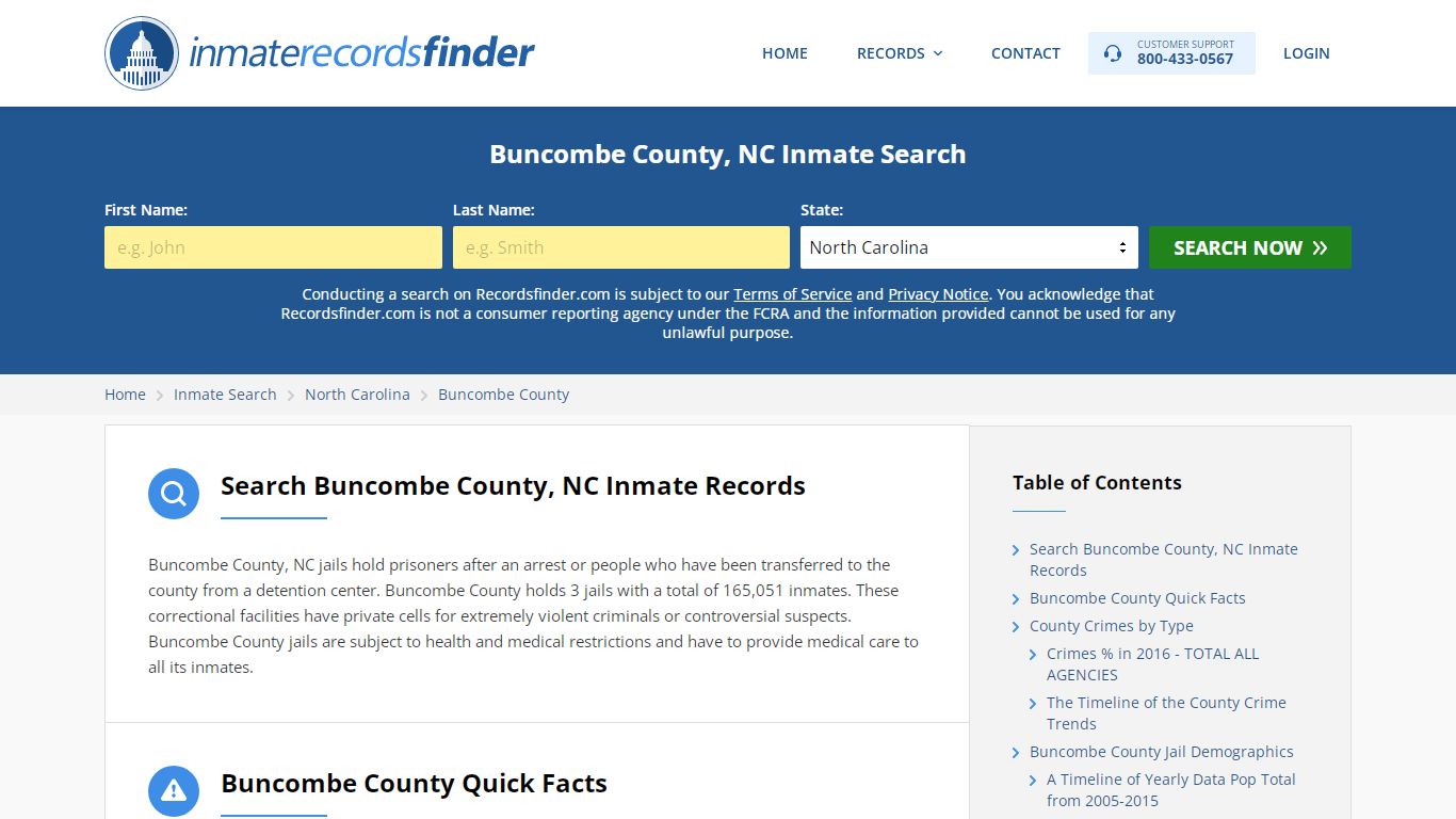 Buncombe County, NC Inmate Lookup & Jail Records Online