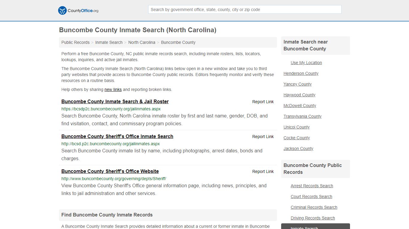 Inmate Search - Buncombe County, NC (Inmate Rosters ...